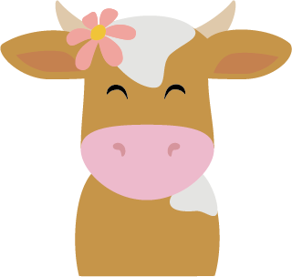 Illustration de vache brune